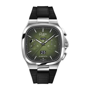 Glashütte Original Seventies Chronograph Panorama Date Green / Rubber - Folding