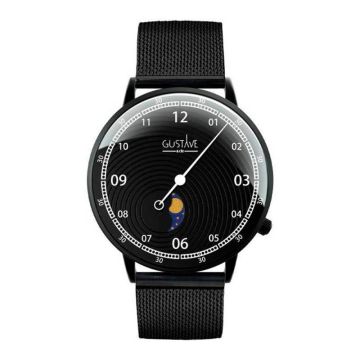 Gustave & Cie 12H Georges Noir & Noir Milanais Noir 40mm