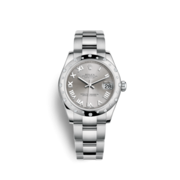Rolex Datejust 31 Stainless Steel Domed Diamond / Oyster / Rhodium - Roman