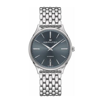 Hamilton Jazzmaster Thinline Auto 40 Stainless Steel / Blue / Bracelet