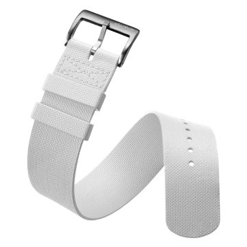TidalPass British Military FKM Rubber Watch Strap - Sail White - 21mm
