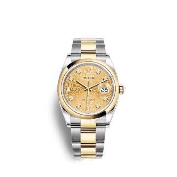 Rolex Datejust 36 Stainless Steel / Yellow Gold / Smooth / Champagne Computer / Oyster