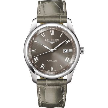 Longines Master Collection 40 Date Stainless Steel / Grey Roman / Alligator