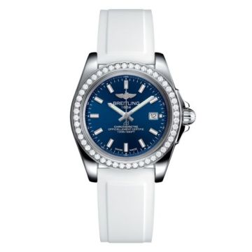 Breitling Galactic 32 Sleek Edition Stainless Steel / Diamond / Horizon Blue / Rubber