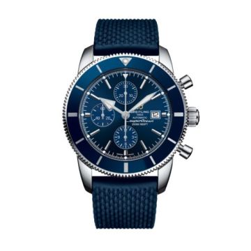 Breitling Superocean Heritage II 46 Chronograph Stainless Steel / Blue / Blue /  Rubber / Pin