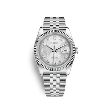 Rolex Datejust 36 Stainless Steel Fluted / Jubilee / Silver Computer