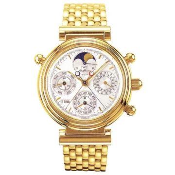 IWC Schaffhausen Da Vinci Perpetual Rattrapante Yellow Gold / Silver / French / Bracelet