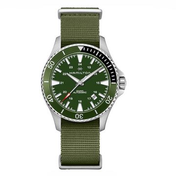 Hamilton Khaki Navy Scuba Auto Stainless Steel / Green
