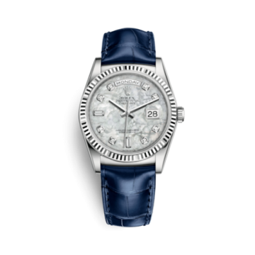 Rolex Day-Date 36 White Gold / Strap / MOP