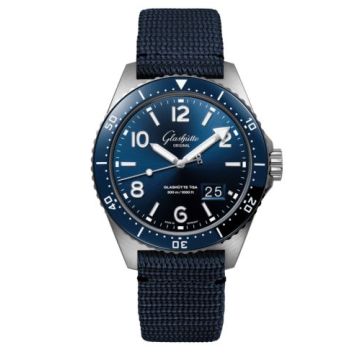 Glashütte Original SeaQ Panorama Date Stainless Steel / Blue / Synthetic - Folding