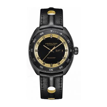 Hamilton Pan Europ Day Date Auto  Black & Gold