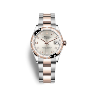 Rolex Datejust 31 Stainless Steel/ Rose Gold / Domed - Diamond / Silver - Diamond / Oyster