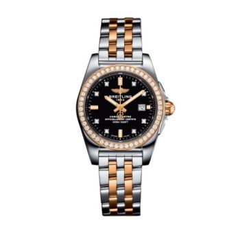 Breitling Galactic 29 Stainless Steel / Rose Gold / Diamond / Trophy Black Diamond / Bracelet