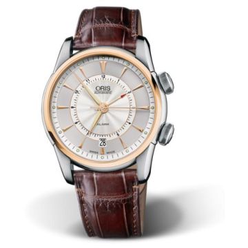 Oris Artelier Alarm Stainless Steel - Rose Gold / Silver