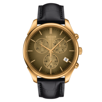 Tissot Vintage Chronograph 18k Gold / Brown