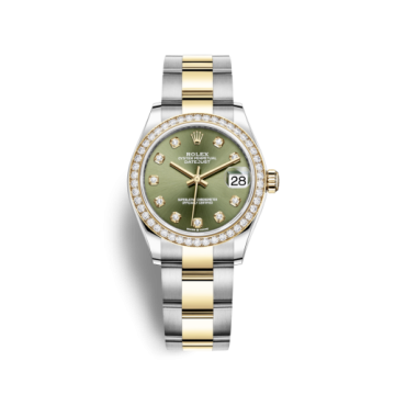 Rolex Datejust 31 Stainless Steel / Yellow Gold / Diamond / Olive - Diamond / Oyster