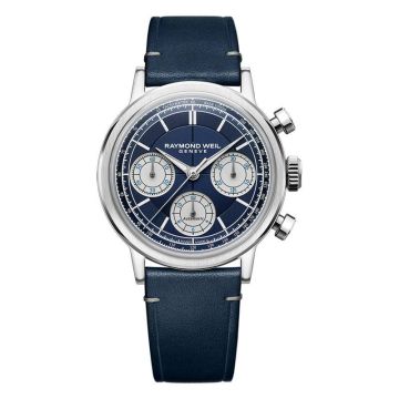 Raymond Weil Millesime Automatique Chronographe Tri-Compax 39.5 mm cadran bleu