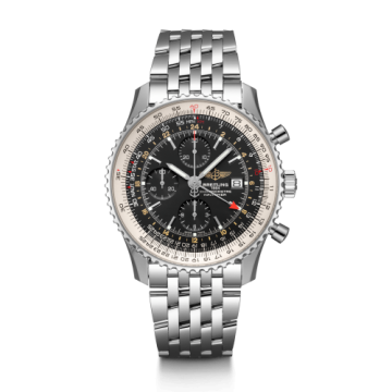 Breitling Navitimer World Stainless Steel / Black / Bracelet