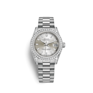Rolex Datejust 31 White Gold Diamond / President / Silver