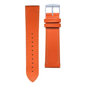 Gustave & Cie Bracelet de montre Cuir Orange Clémentine Surpiqué