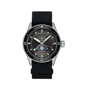 Blancpain Fifty Fathoms Bathygraphe Quantième Complet Black / Grey / Black NATO