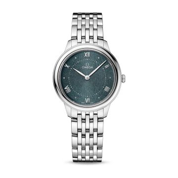 Omega De Ville Quartz 30 Stainless Steel / Turqouise / Bracelet