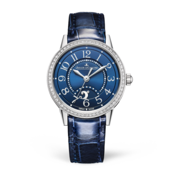 Jaeger-LeCoultre Rendez-Vous Night & Day Small Stainless Steel / Diamond / Blue / Alligator
