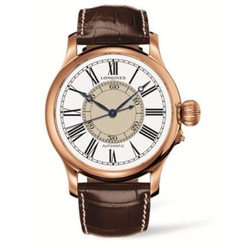 Longines Weems Second-Setting Watch Pink Gold Roman