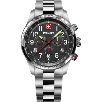 Wenger Terragraph Chrono Black / Silver Ø 43mm