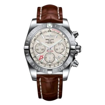 Breitling Chronomat 44 GMT Stainless Steel / Sierra Silver / Croco