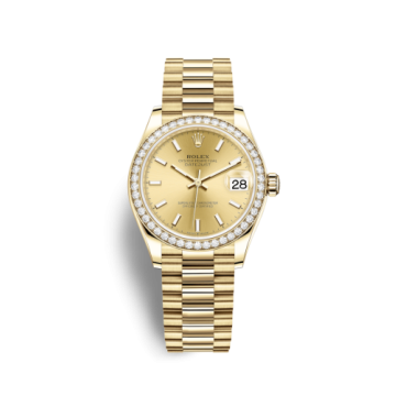 Rolex Datejust 31 Yellow Gold / Diamond / Champagne / President