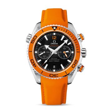 Omega Seamaster Planet Ocean 600M Co-Axial 45.5 Chronograph Stainless Steel / Orange / Rubber