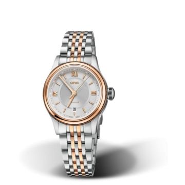 Oris Classic Date Lady 28.5 Stainless Steel - Rose Gold / Silver / Bracelet