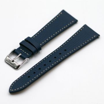 Vintage Epsom Italian Leather Royal Blue Watch Strap with Quick Release - 21mm