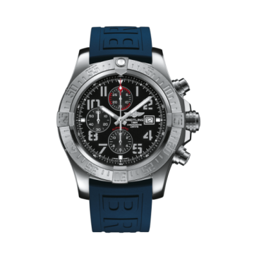 Breitling Super Avenger II Stainless Steel / Volcano Black / Rubber / Pin