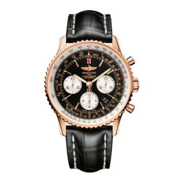 Breitling Navitimer 01 43 Red Gold / Black / Alligator / Pin