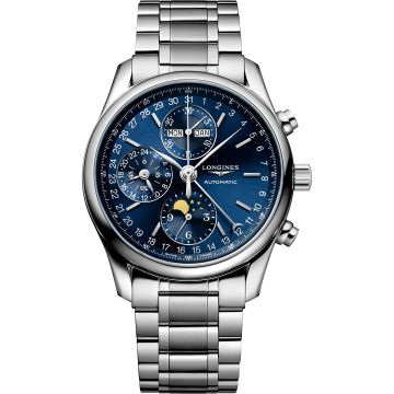 Longines Master Collection 40 Chronograph Calendar Stainless Steel / Blue / Bracelet