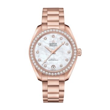 Omega Seamaster Aqua Terra 150M Master Chronometer 34 Sedna Gold / Diamond / MOP / Bracelet