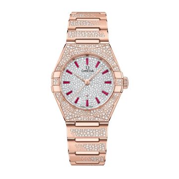 Omega Constellation Manhattan 29 Co-Axial Master Chronometer Sedna Gold / Snow / Bracelet