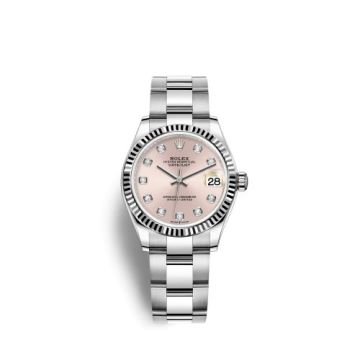 Rolex Datejust 31 Stainless Steel Fluted / Oyster / Pink - Diamond