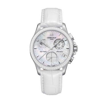 Certina Ds First Lady Chronograph Moon Phase Stainless Steel - Ceramic / MOP