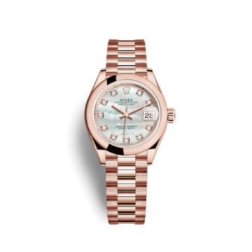 Rolex Lady-Datejust 28 Everose Domed / President / MOP