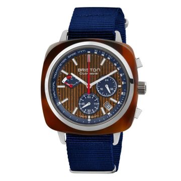 Briston Clubmaster Regatta Chrono Date Bois de Noyer