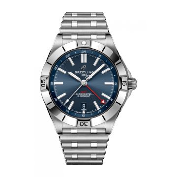 Breitling Chronomat 40 GMT Stainless Steel / Blue / Rouleaux