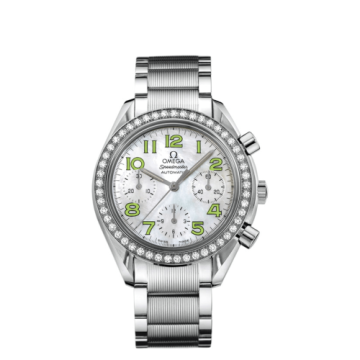 Omega Speedmaster Reduced Ladies Stainless Steel / Diamond / MOP / Green / Bracelet