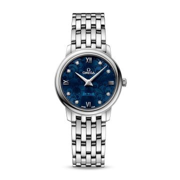Omega De Ville Prestige Quartz 27.4 Stainless Steel / Blue / Bracelet / Orbis