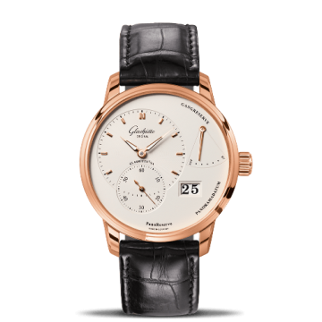 Glashütte Original PanoReserve Red Gold / Silver / Alligator / Folding