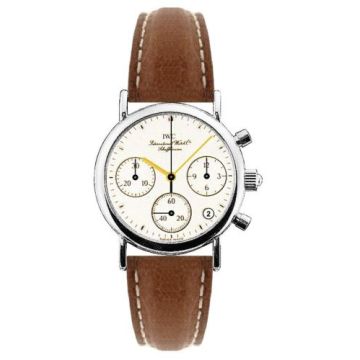 IWC Schaffhausen Portofino Lady Chronograph MecaQuartz Stainless Steel / White / Calf