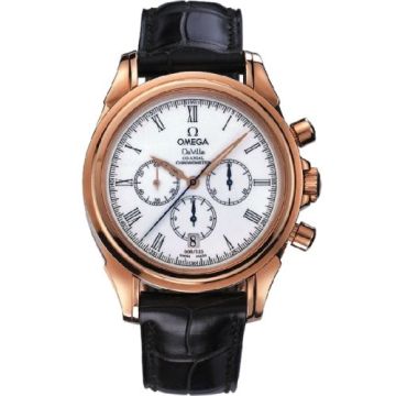 Omega De Ville Co-Axial 41 Chronograph Red Gold / White