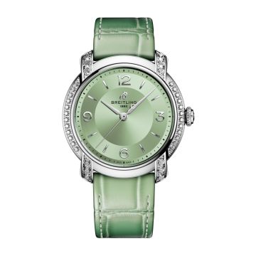 Breitling Lady Premier 36 Automatic Stainless Steel - Diamond / Sage